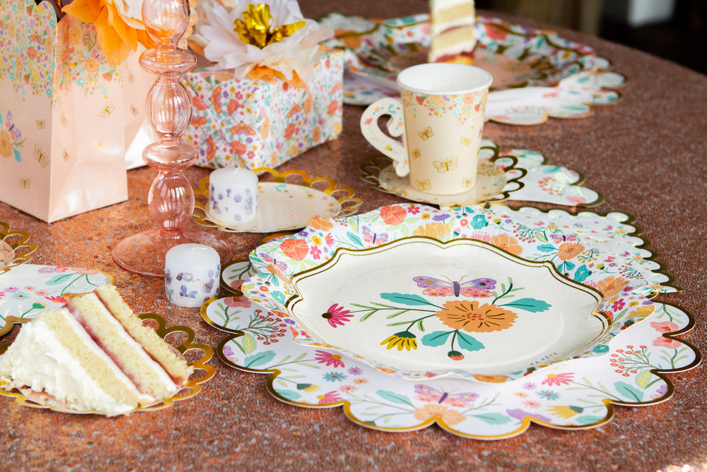 Butterfly Garden Tea Party Dinner Plates, 10.5in, 8ct