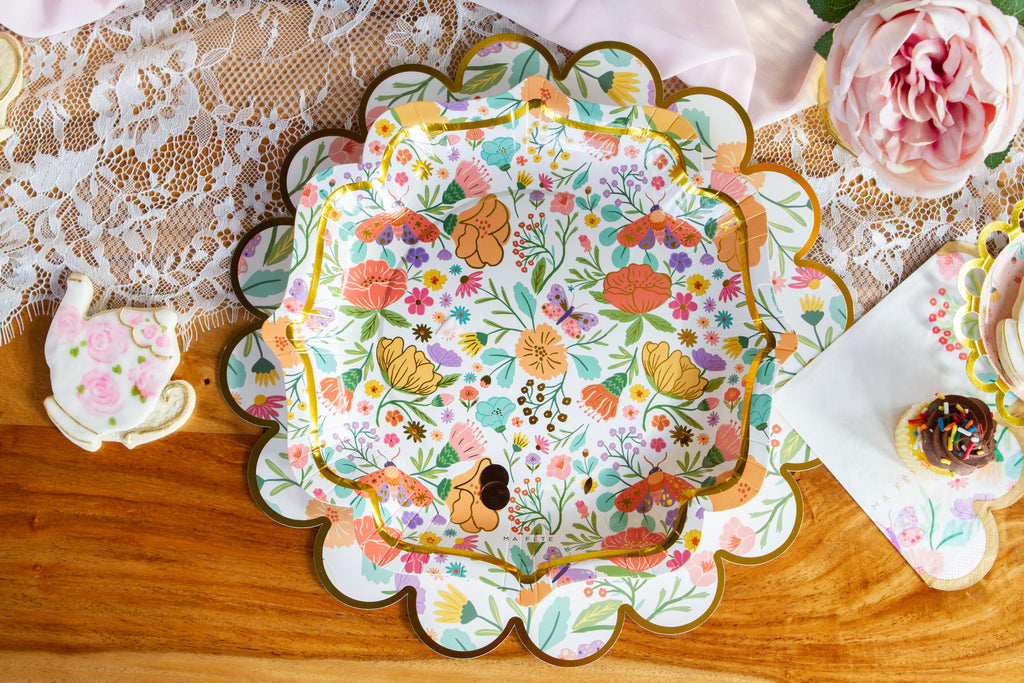 Butterfly Garden Tea Party Dinner Plates, 10.5in, 8ct