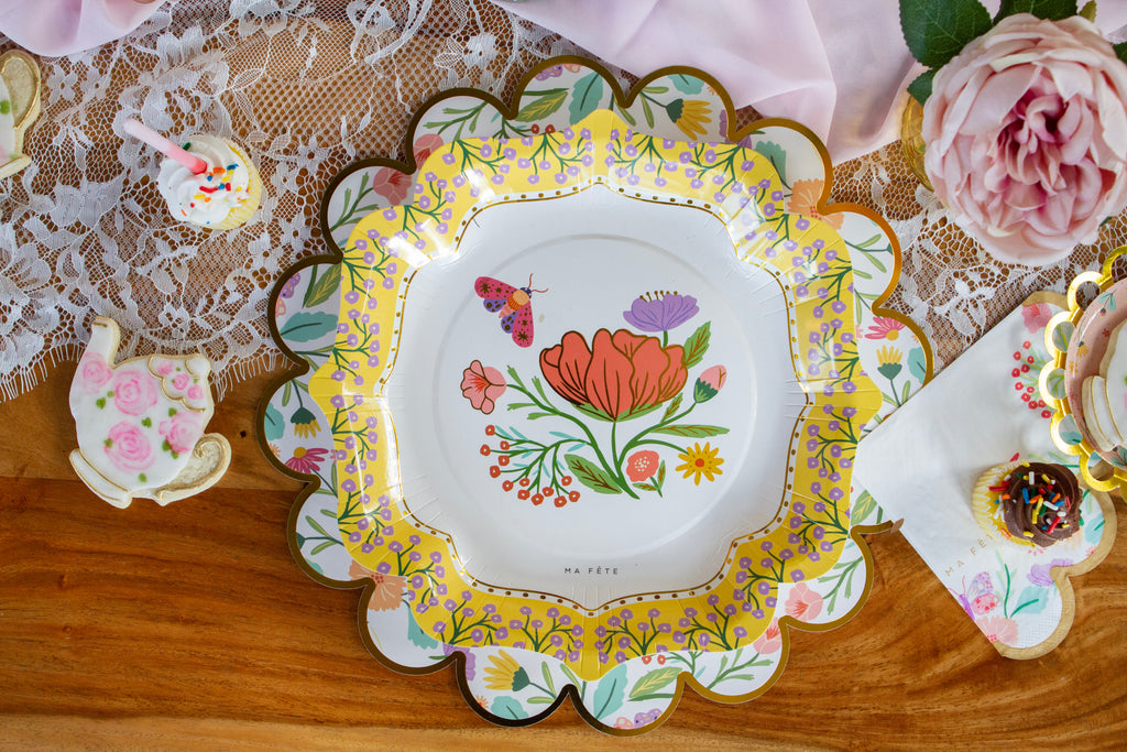 Butterfly Garden Tea Party Dinner Plates, 10.5in, 8ct