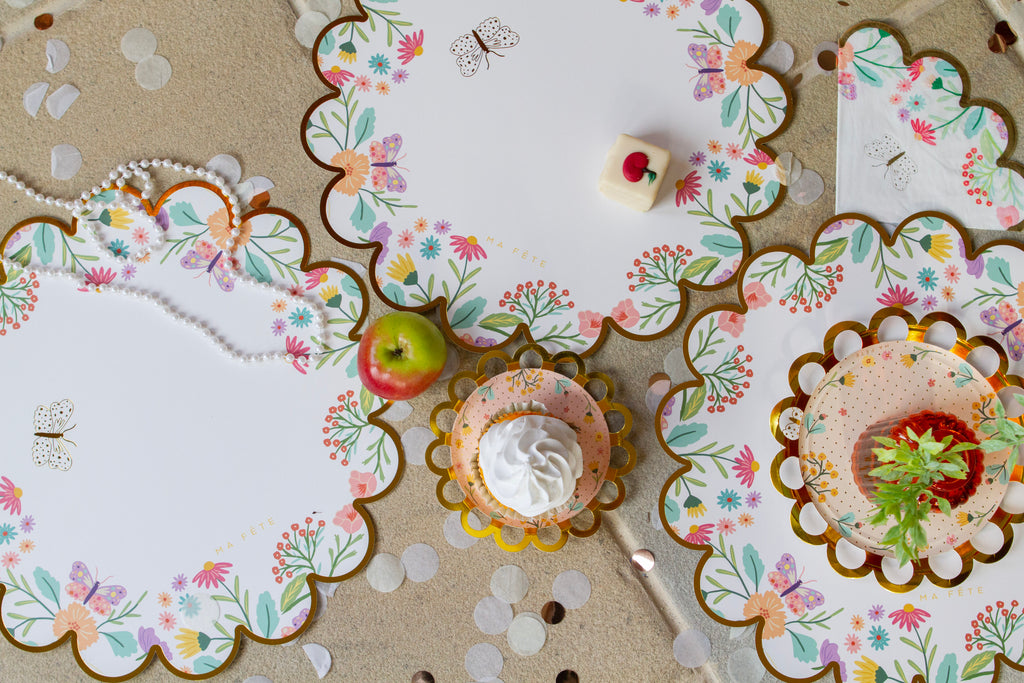 Butterfly Garden Tea Party Placemats, 8ct