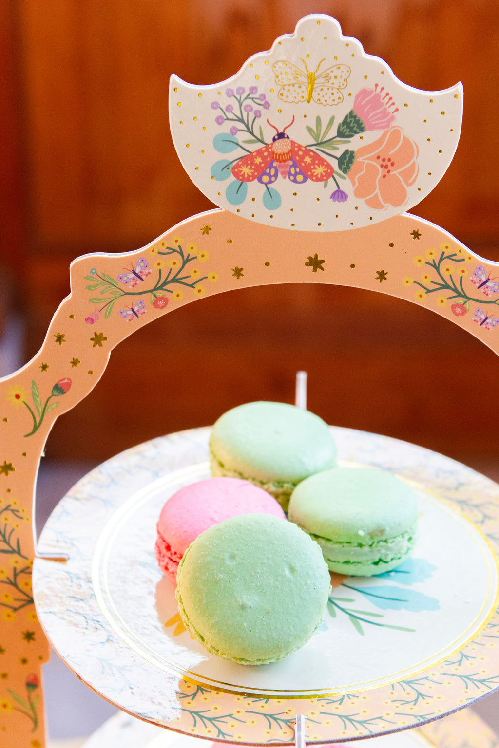 Butterfly Garden Tea Party 3-Tier Dessert Stand, 1ct