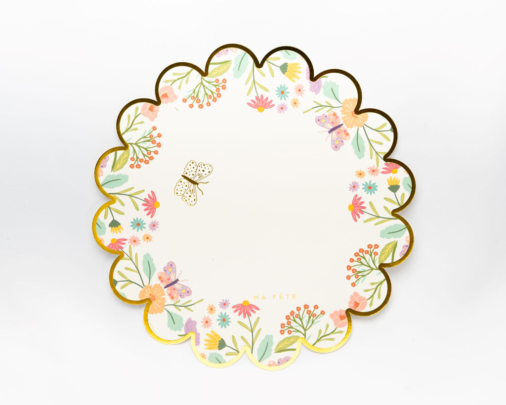 Butterfly Garden Tea Party Placemats, 8ct