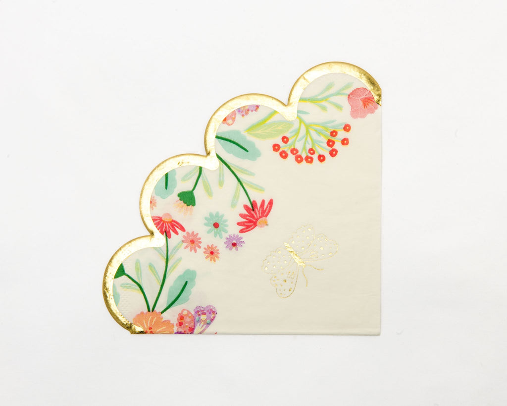 Butterfly Garden Tea Party Napkins, 24ct