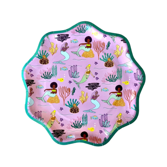 Mermaid Shimmer Dinner Plates, 10.5in, 8ct