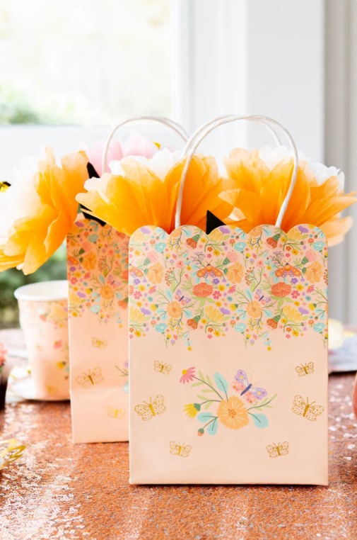 Butterfly Garden Tea Party Goody Bag, 8ct